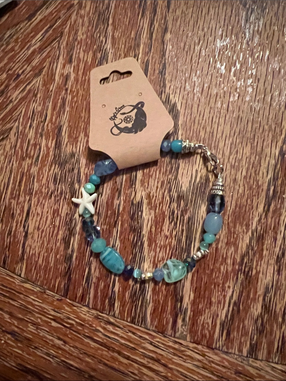 Blue Beaded Starfish Bracelet - Women Jewelry